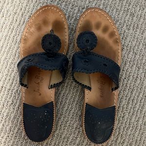Navy Jack Rogers Sandals